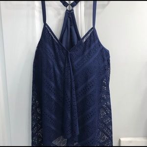 Beach House Tankini top- Navy 16W